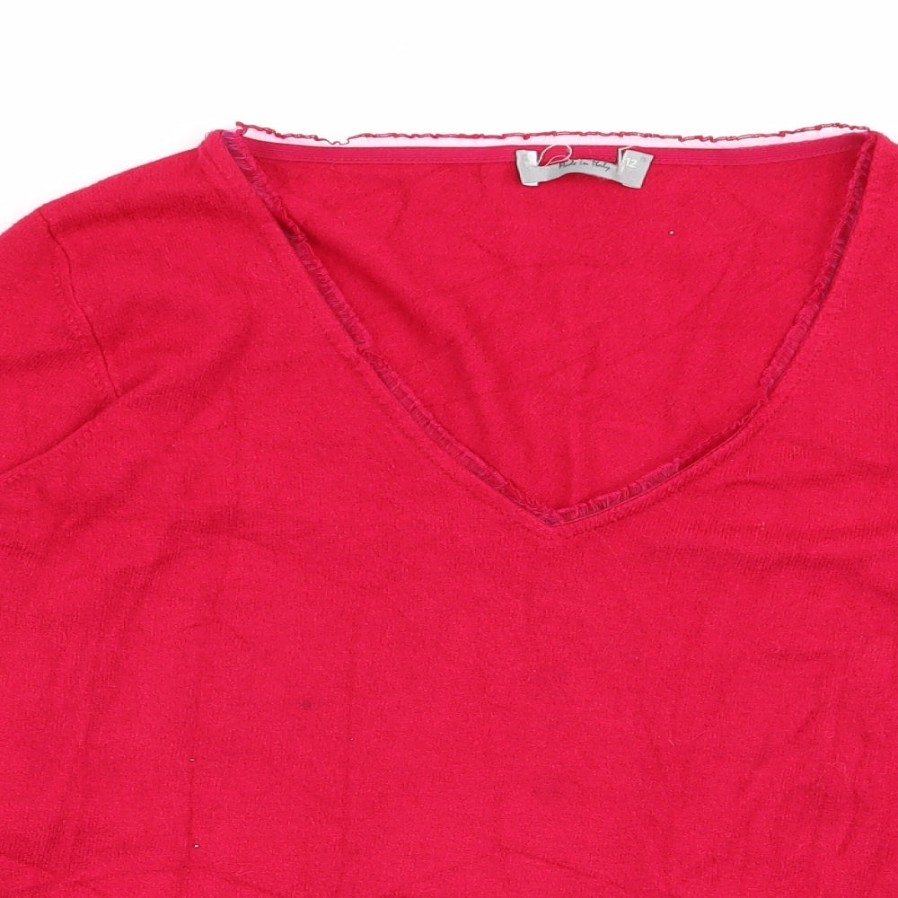 Preworn Womens Pink  Rayon Pullover Jumper Size 12