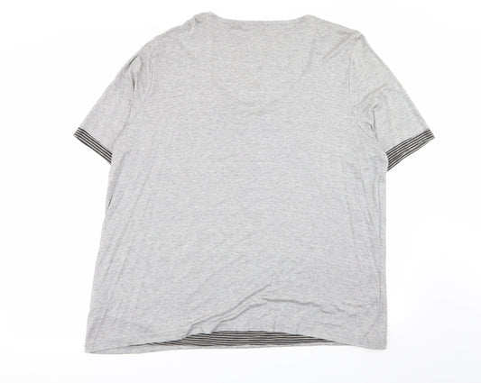 ELVI Womens Grey   Basic T-Shirt Size L
