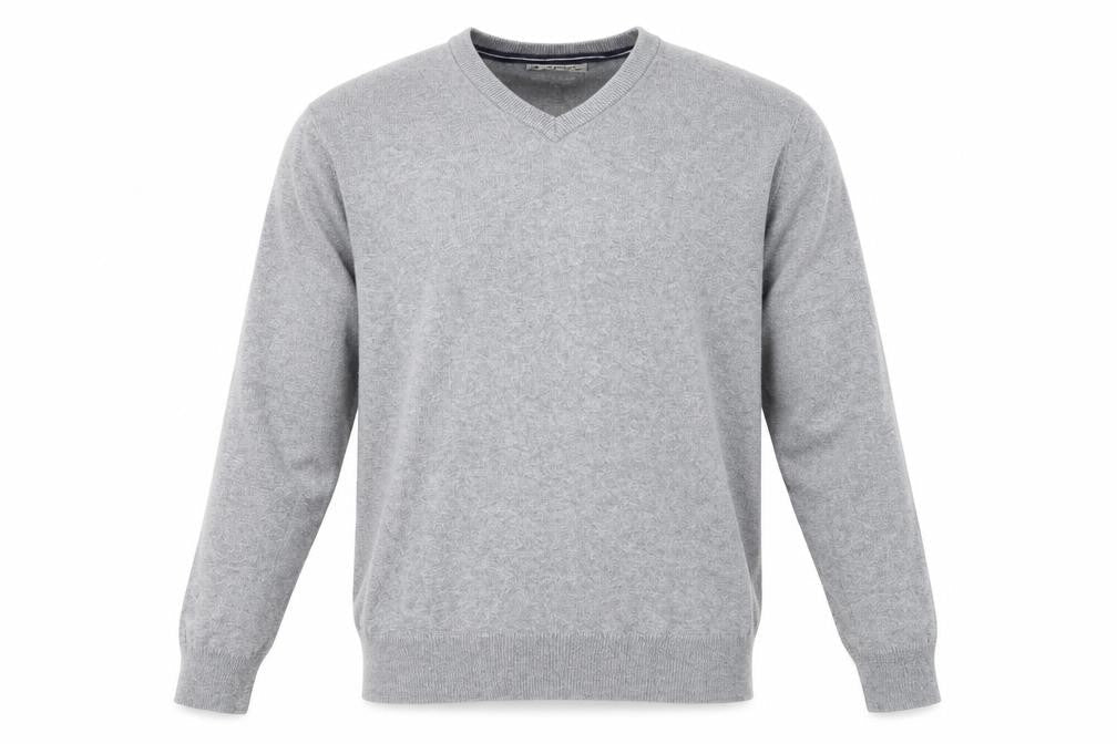 Front view of ESPRIT men’s grey jumper, size S