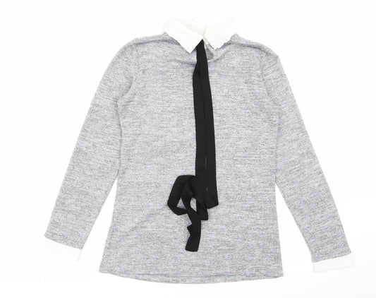 Dorothy Perkins Womens Grey   Basic T-Shirt Size 8