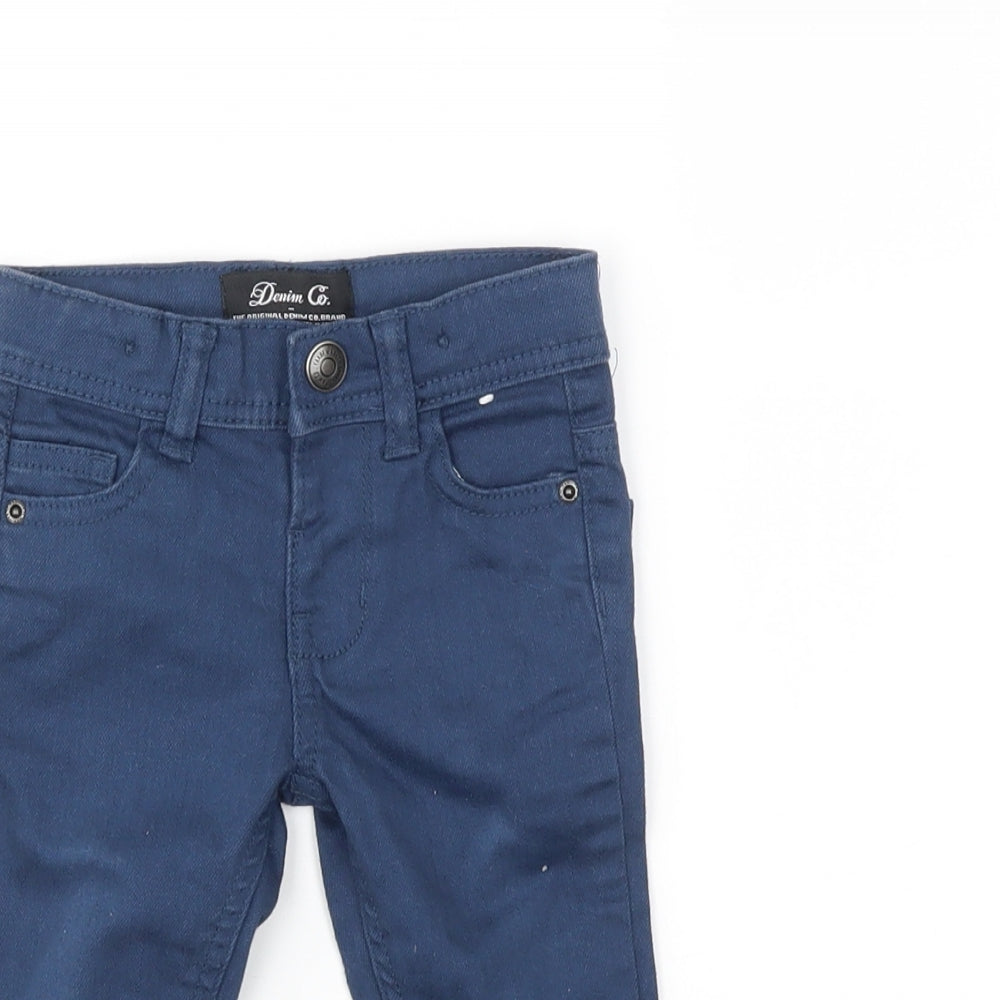 DENIM&CO Girls Blue   Capri Jeans Size 9-12 Months
