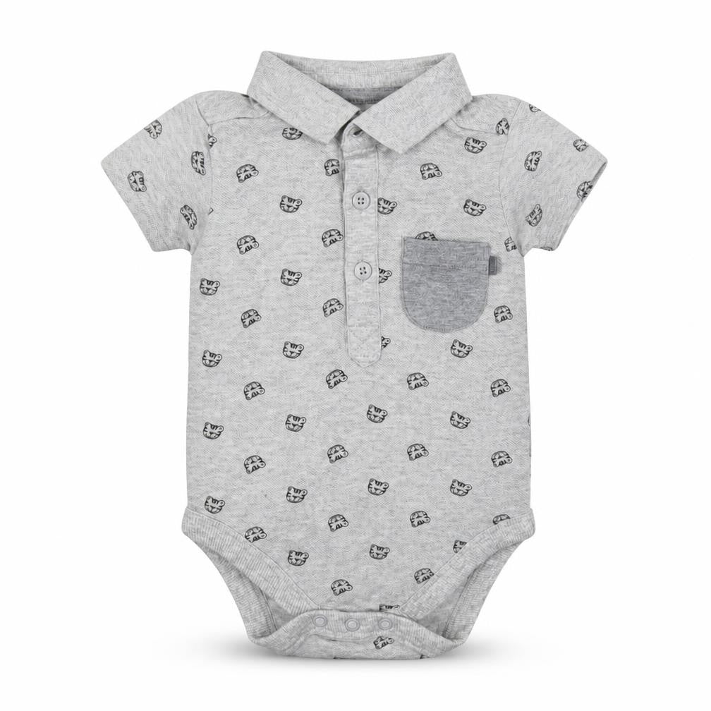 George Baby Grey Animal Print  Babygrow One-Piece Size 6-9 Months