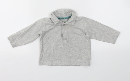 M&S Boys Grey   Basic T-Shirt Size 6-9 Months