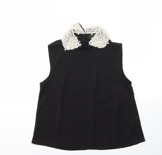 gold  Womens Black   Basic Blouse Size 8