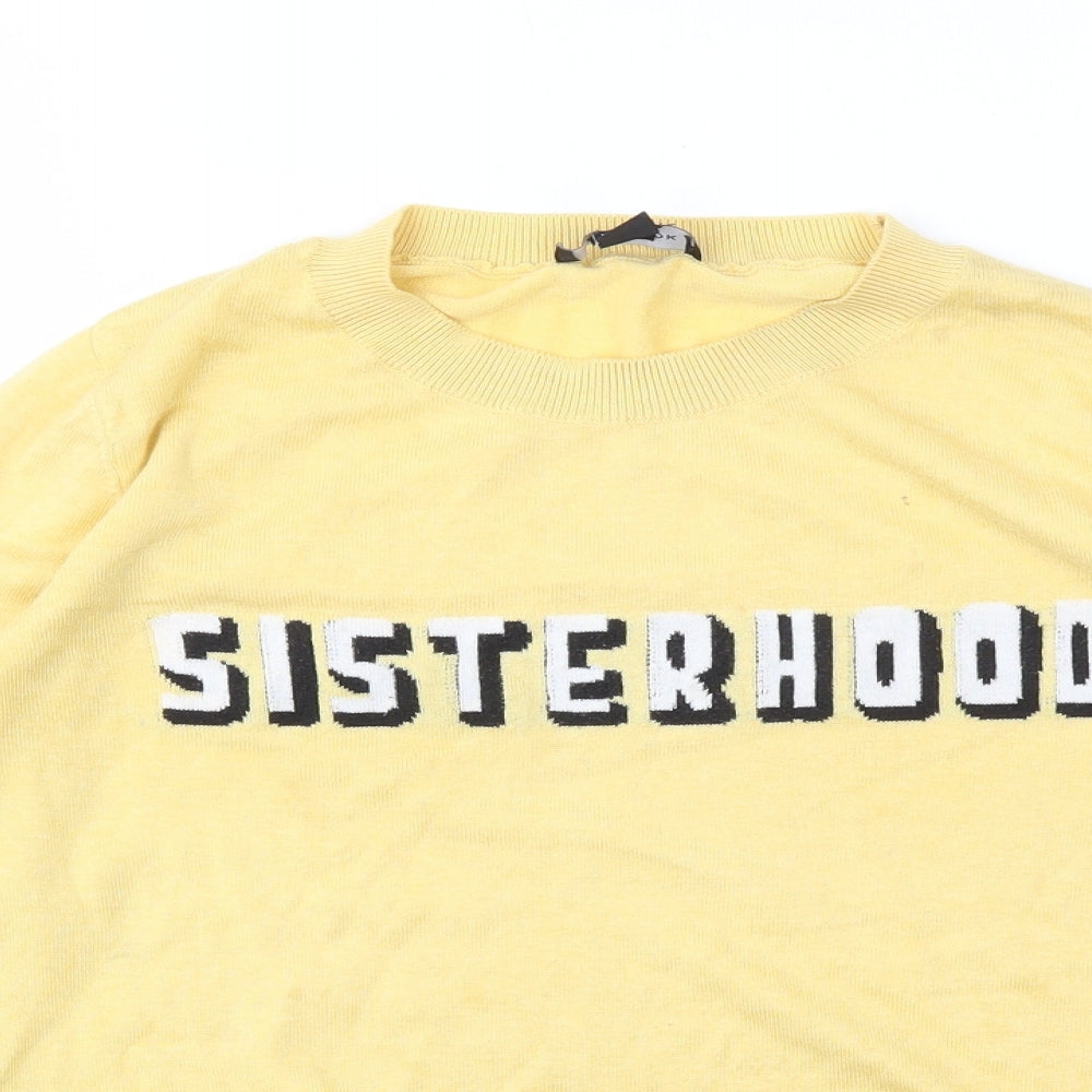 New Look Womens Yellow   Basic T-Shirt Size 6