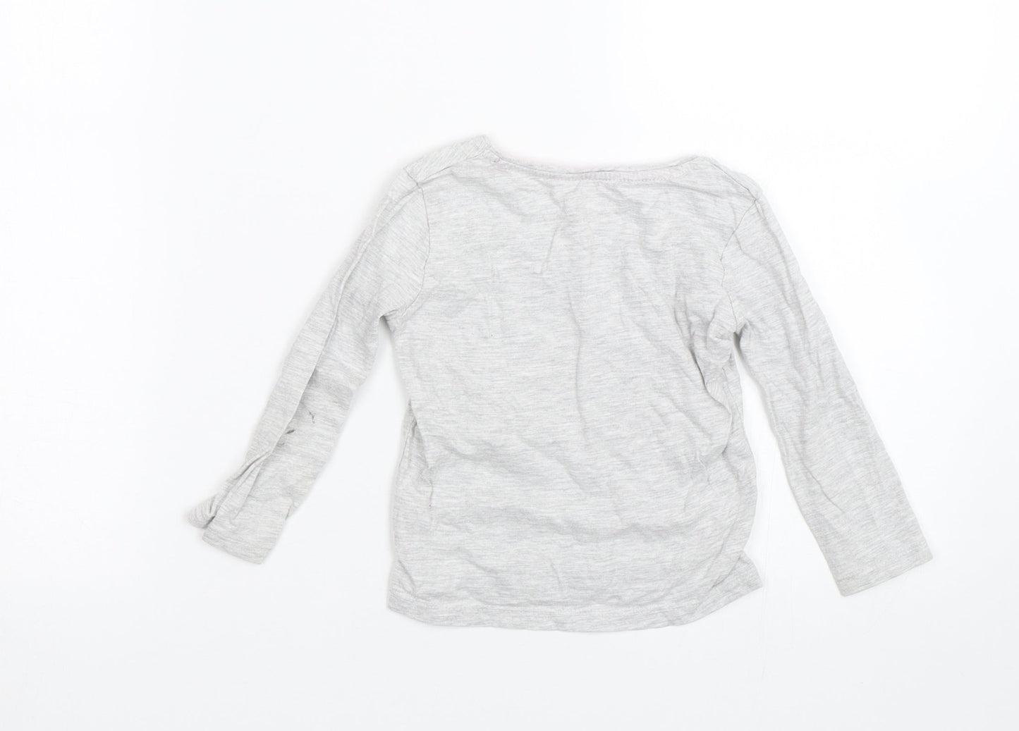 Primark Girls Grey   Top Pyjama Top Size 2-3 Years  - Penguin