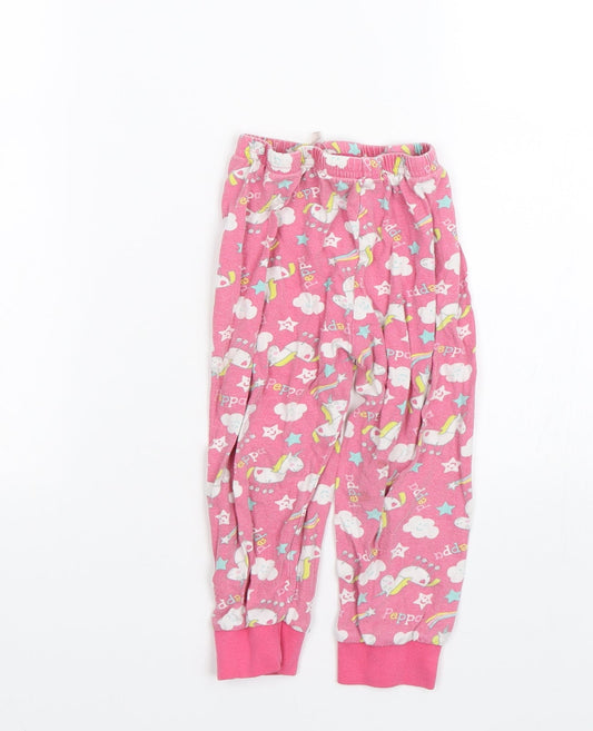 M&Co Girls Pink   Cami Pyjama Pants Size 2-3 Years  - Peppa pig