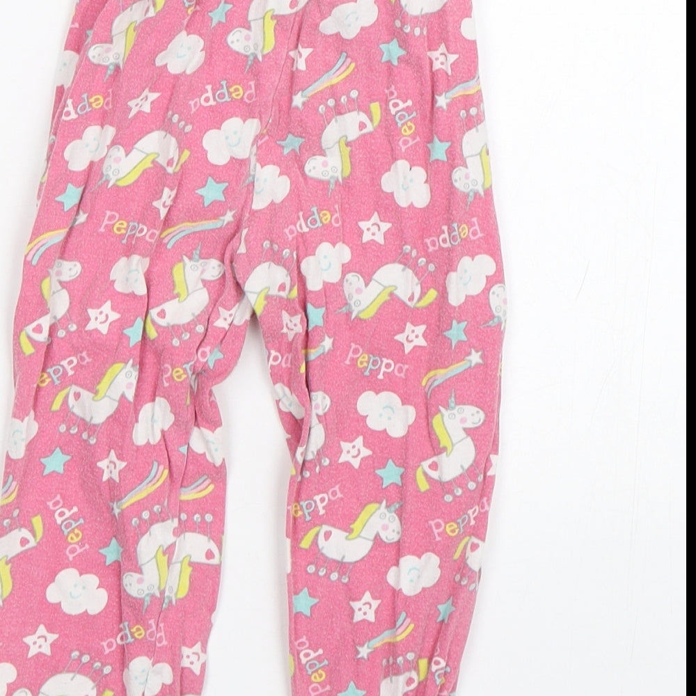 M&Co Girls Pink   Cami Pyjama Pants Size 2-3 Years  - Peppa pig