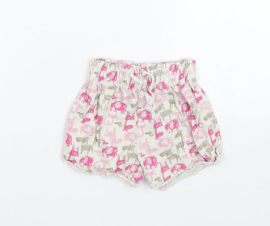 TU Girls White Animal Print  Capri Sleep Shorts Size 2-3 Years  - Animals