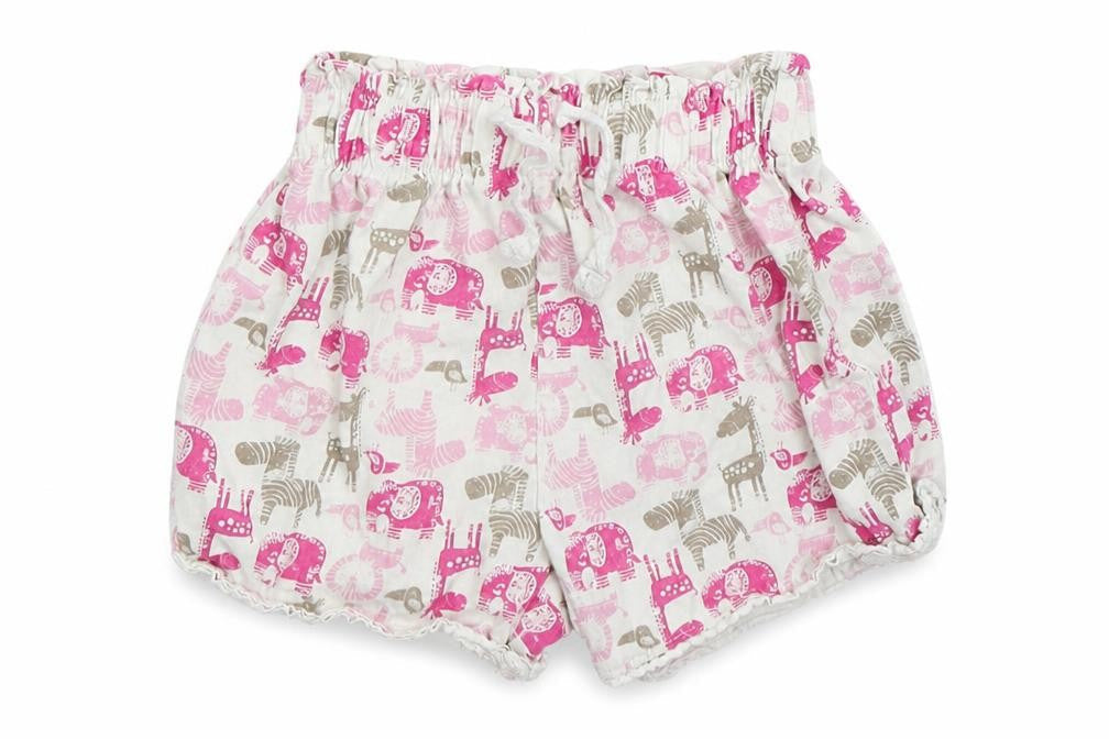 TU Girls White Animal Print  Capri Sleep Shorts Size 2-3 Years  - Animals