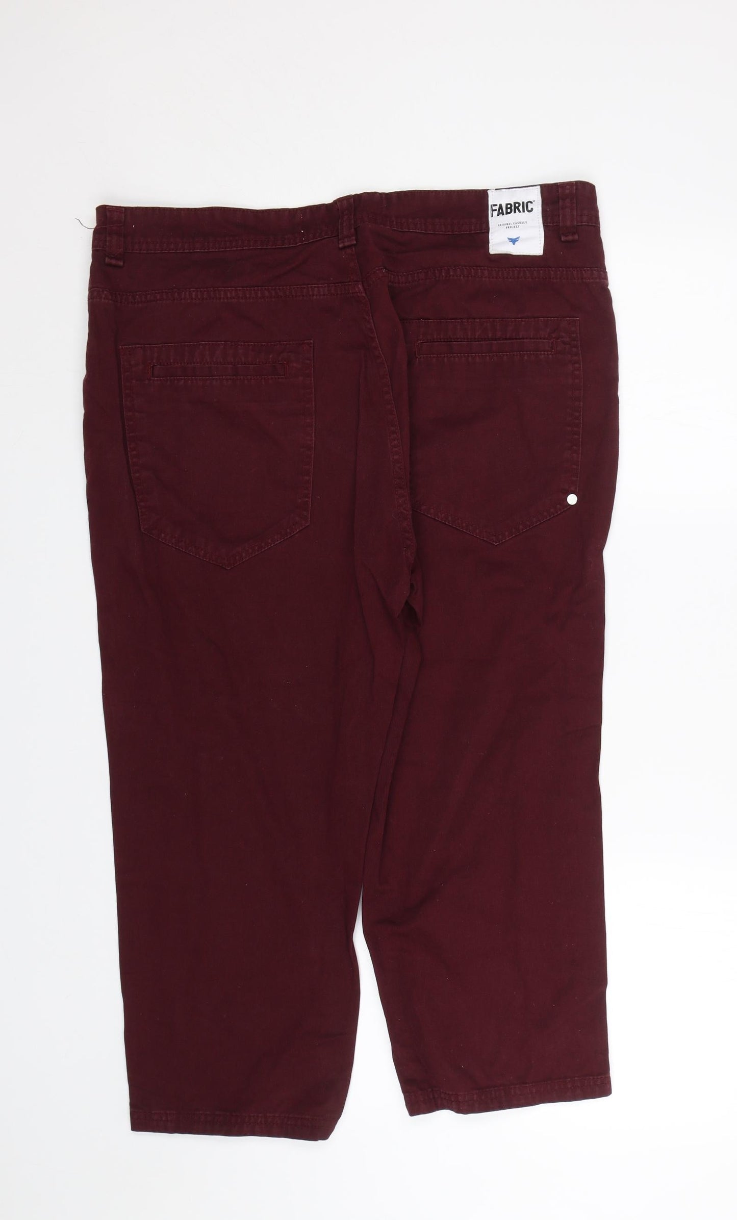 Fabric Womens Red  Denim Cropped Jeans Size 36 L21 in