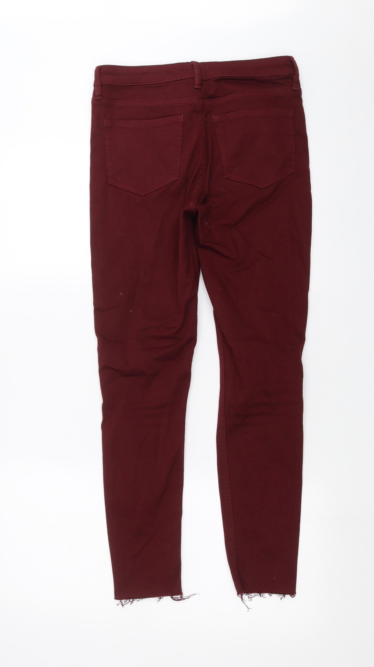 F&F Womens Red  Denim Skinny Jeans Size 10 L27 in - Distressed