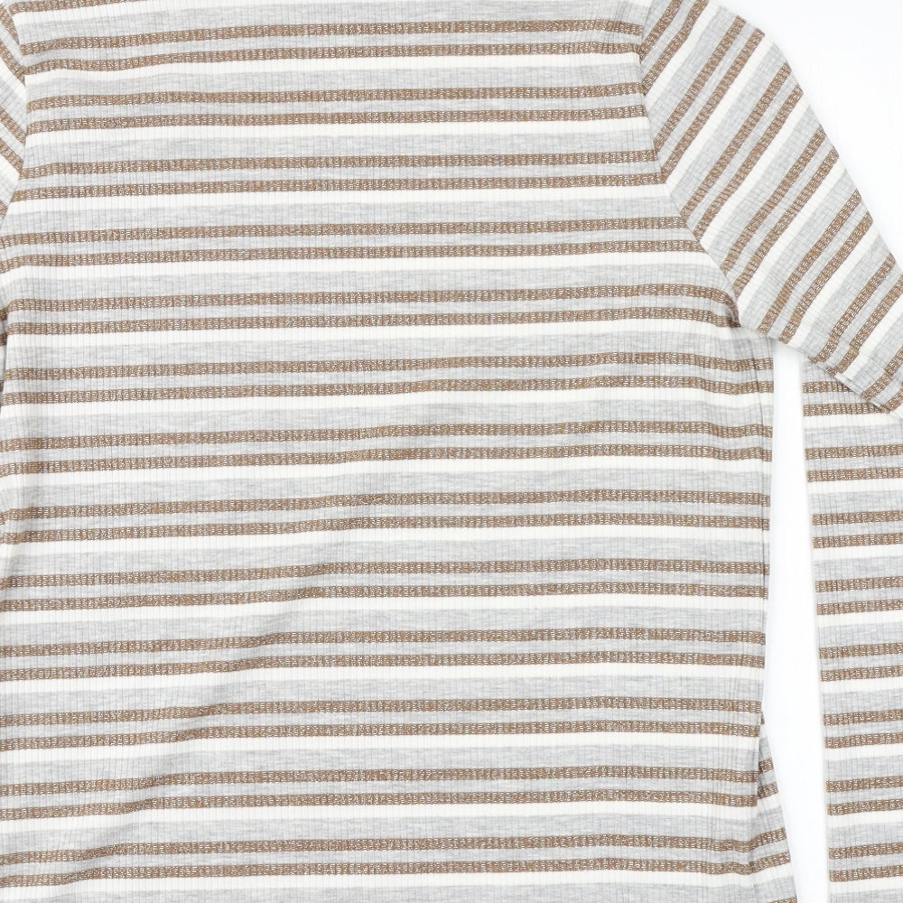 Marks and Spencer Womens Multicoloured Striped  Pullover Jumper Size 16