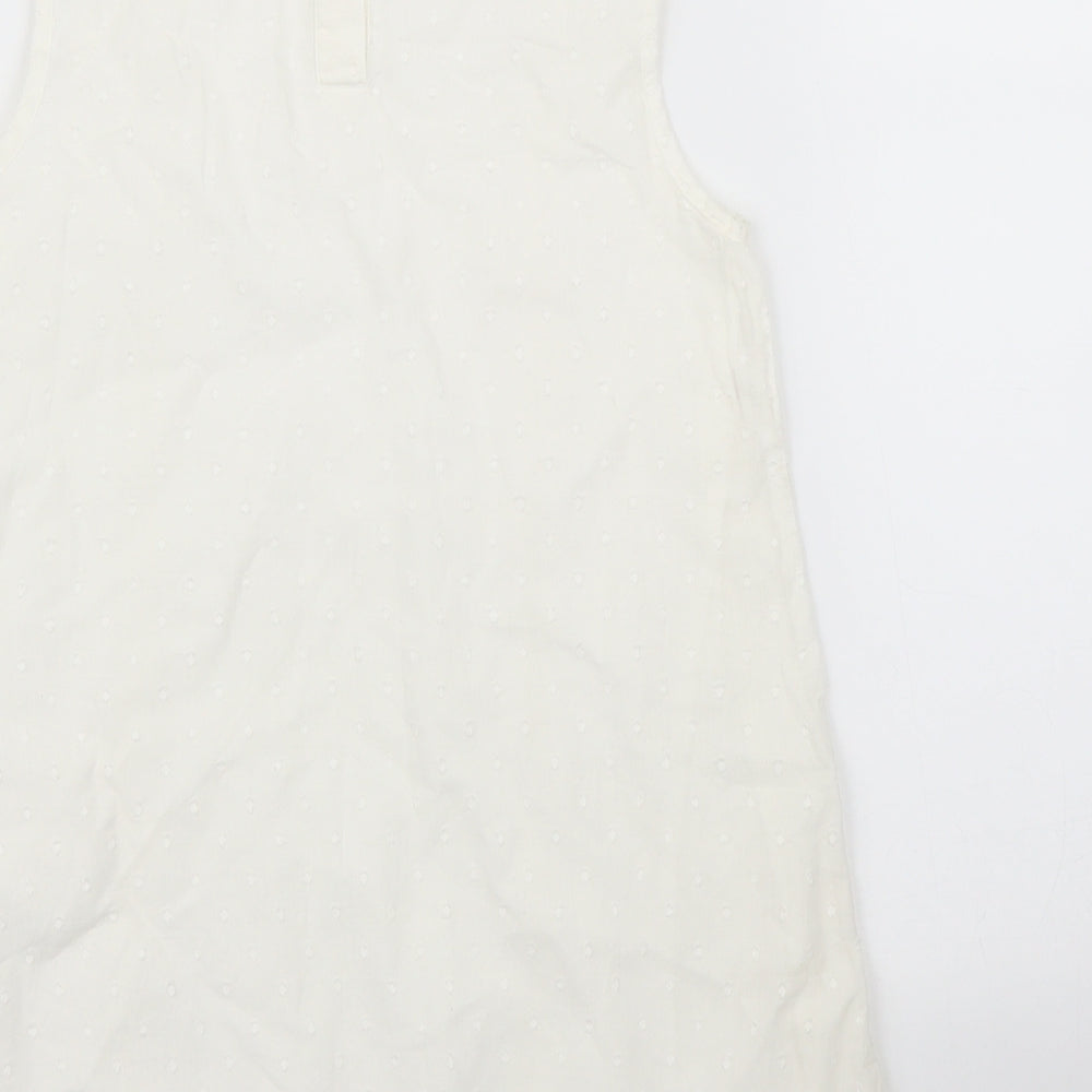 George Girls White Floral  Basic Blouse Size 7 Years