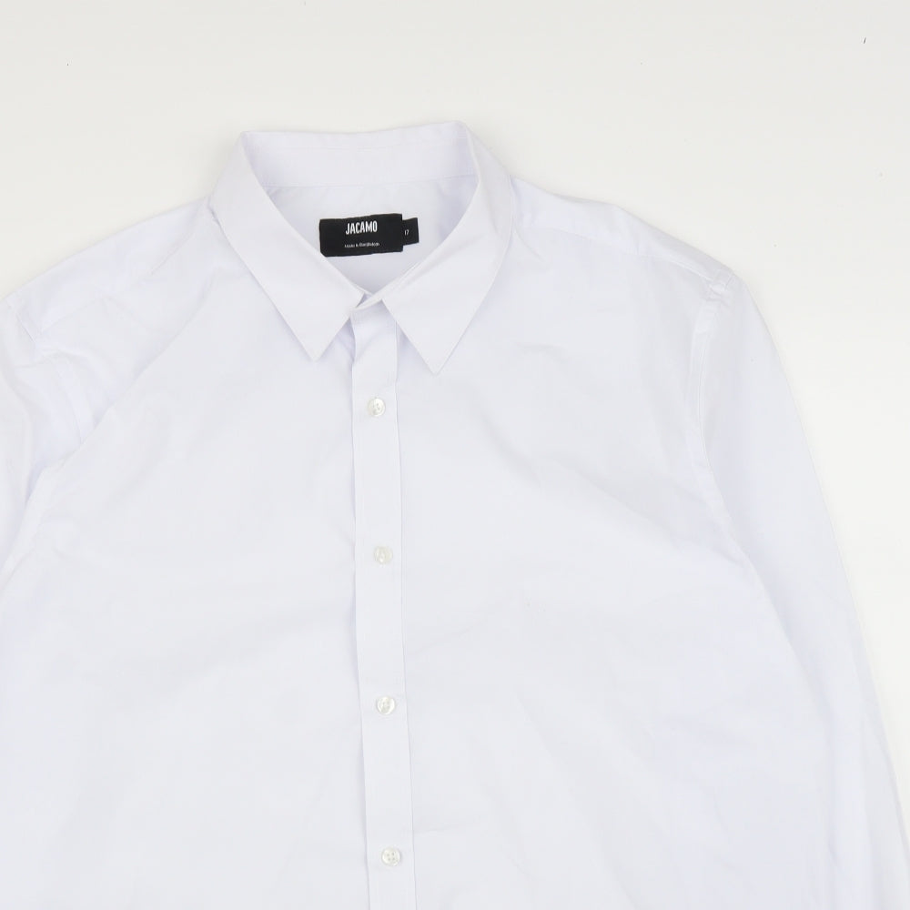 Jacamo Mens White    Button-Up Size 17