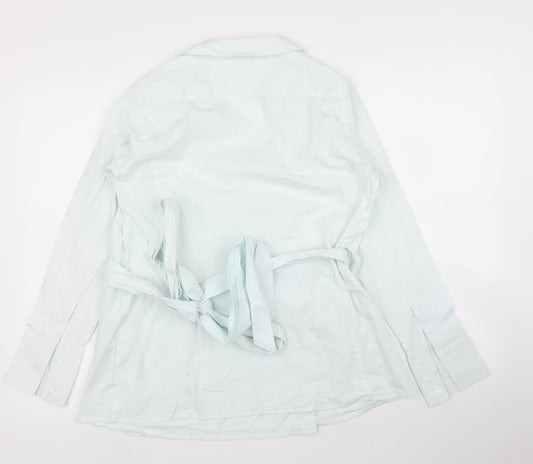 mamas & papas Womens Green   Wrap Blouse Size 12