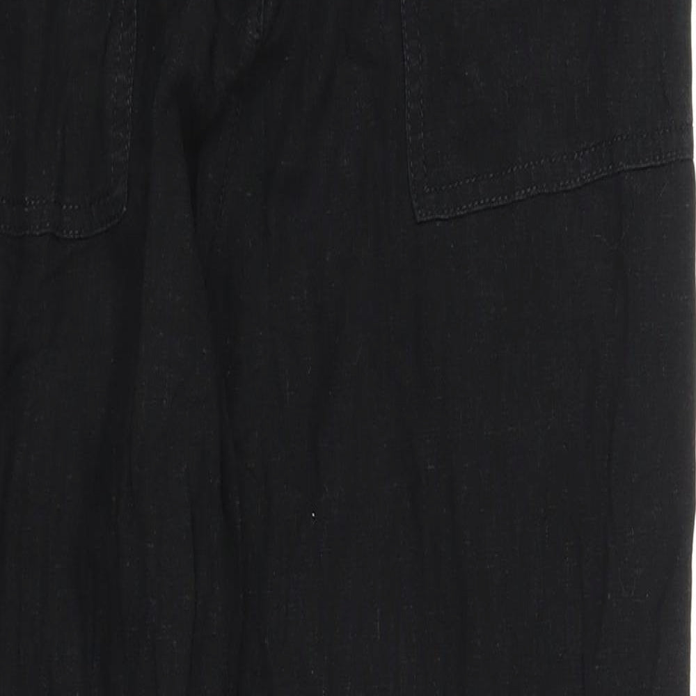 Papaya Womens Black   Trousers  Size 12 L27 in