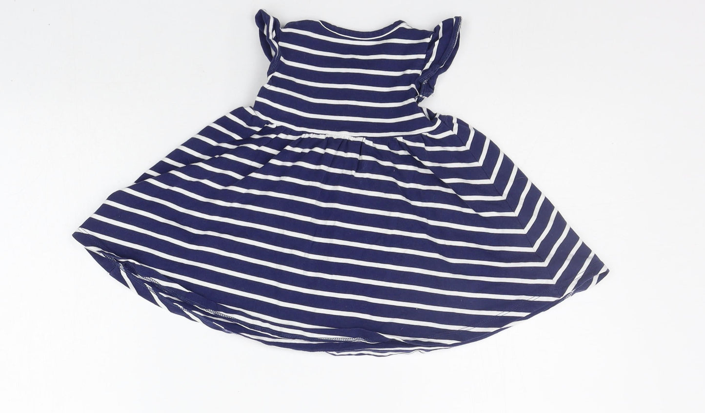 Marks and Spencer Baby Blue Striped  A-Line  Size 3-6 Months