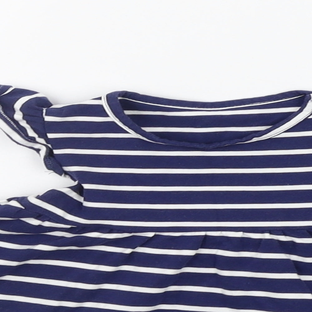 Marks and Spencer Baby Blue Striped  A-Line  Size 3-6 Months