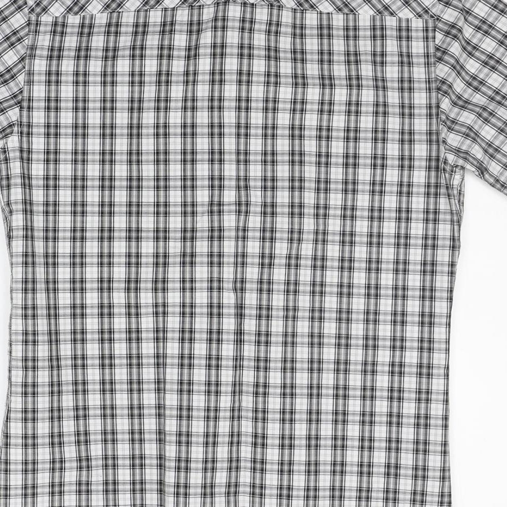 Topman Mens Grey Check   Button-Up Size S