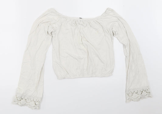 New Look Womens White   Basic T-Shirt Size 6