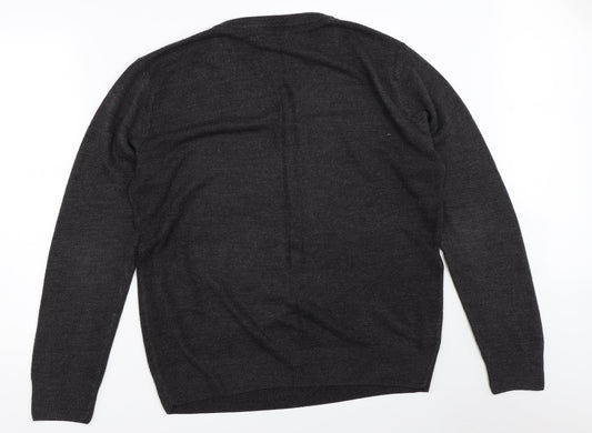 Easy Mens Grey   Pullover Jumper Size L