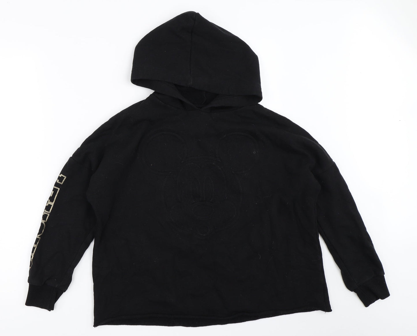 Disney Girls Black   Pullover Hoodie Size 12 Years  - mickey mouse
