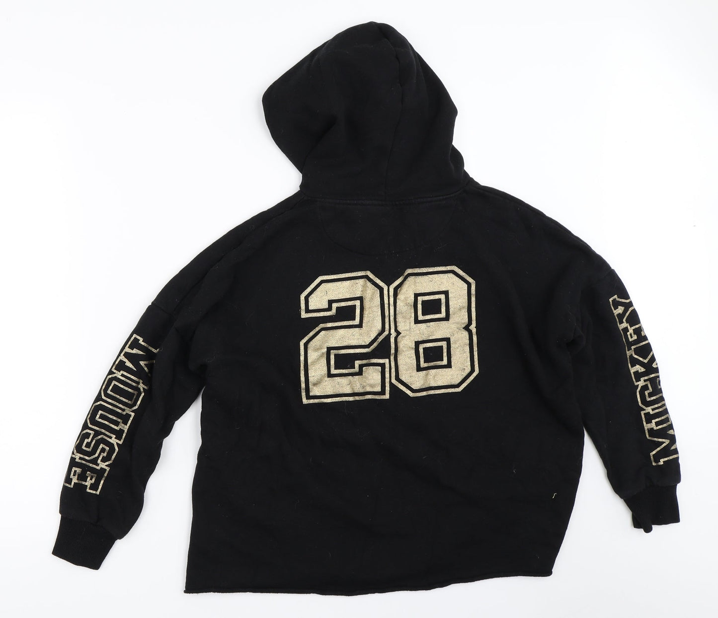 Disney Girls Black   Pullover Hoodie Size 12 Years  - mickey mouse