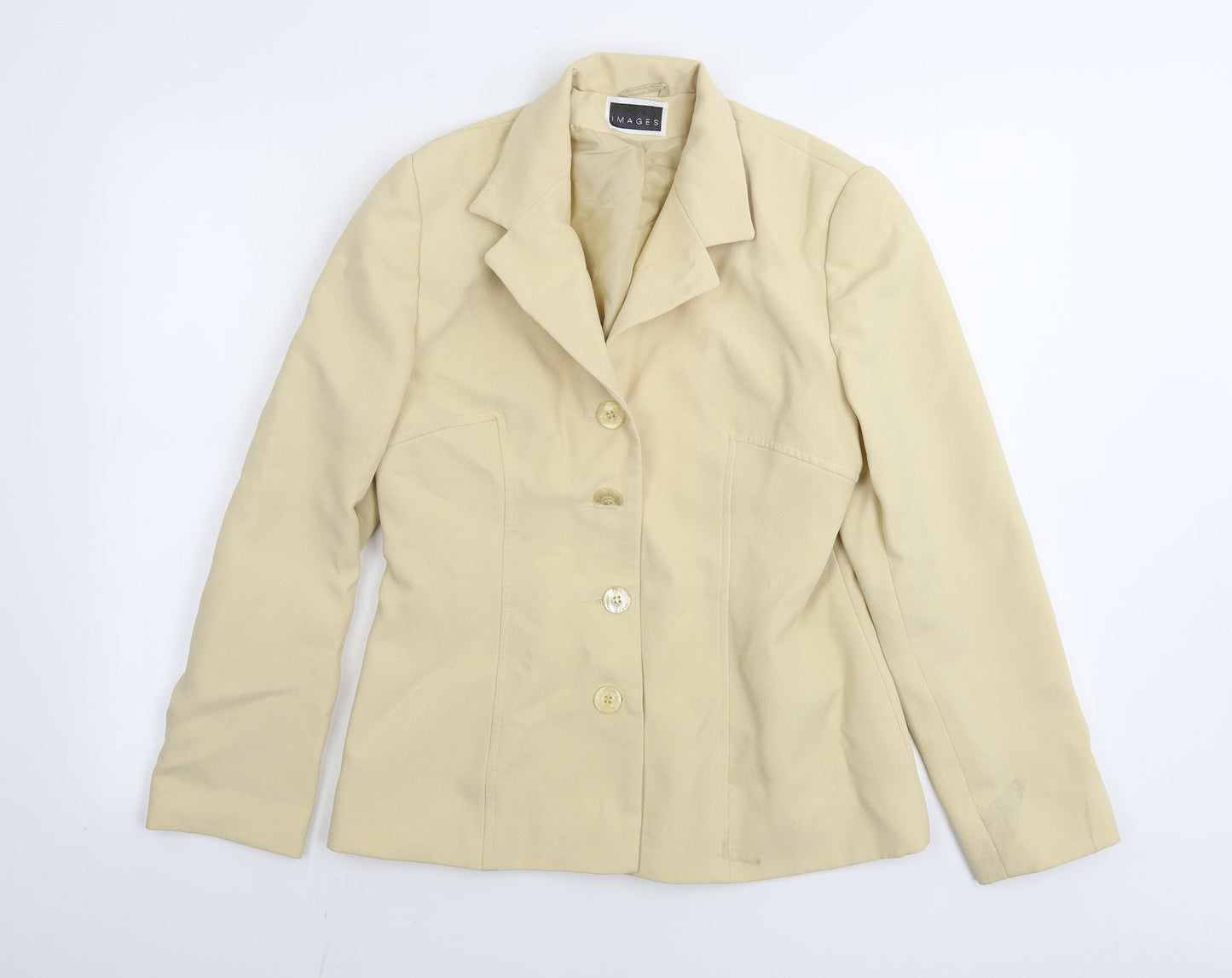 IMAGES Womens Beige   Jacket Blazer Size 12