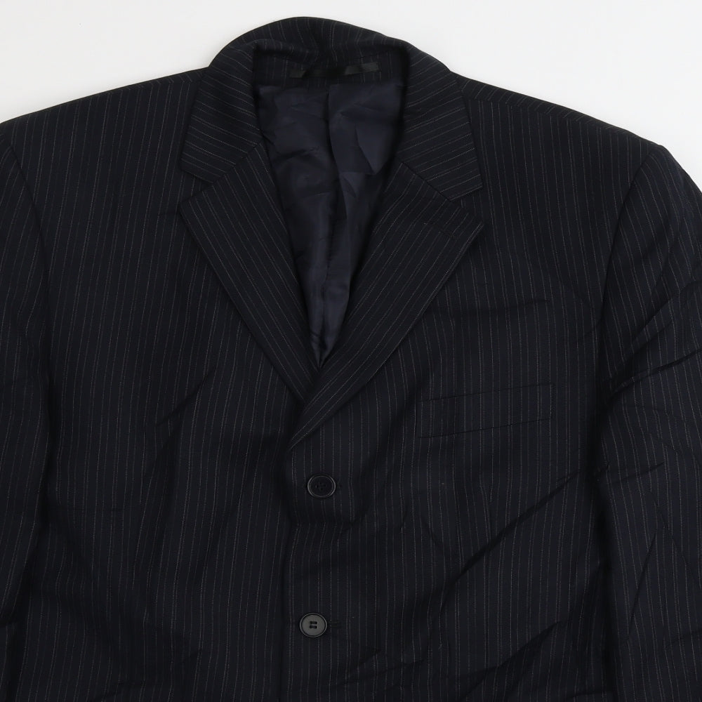 Burton  Mens Black Striped  Jacket Blazer Size 42