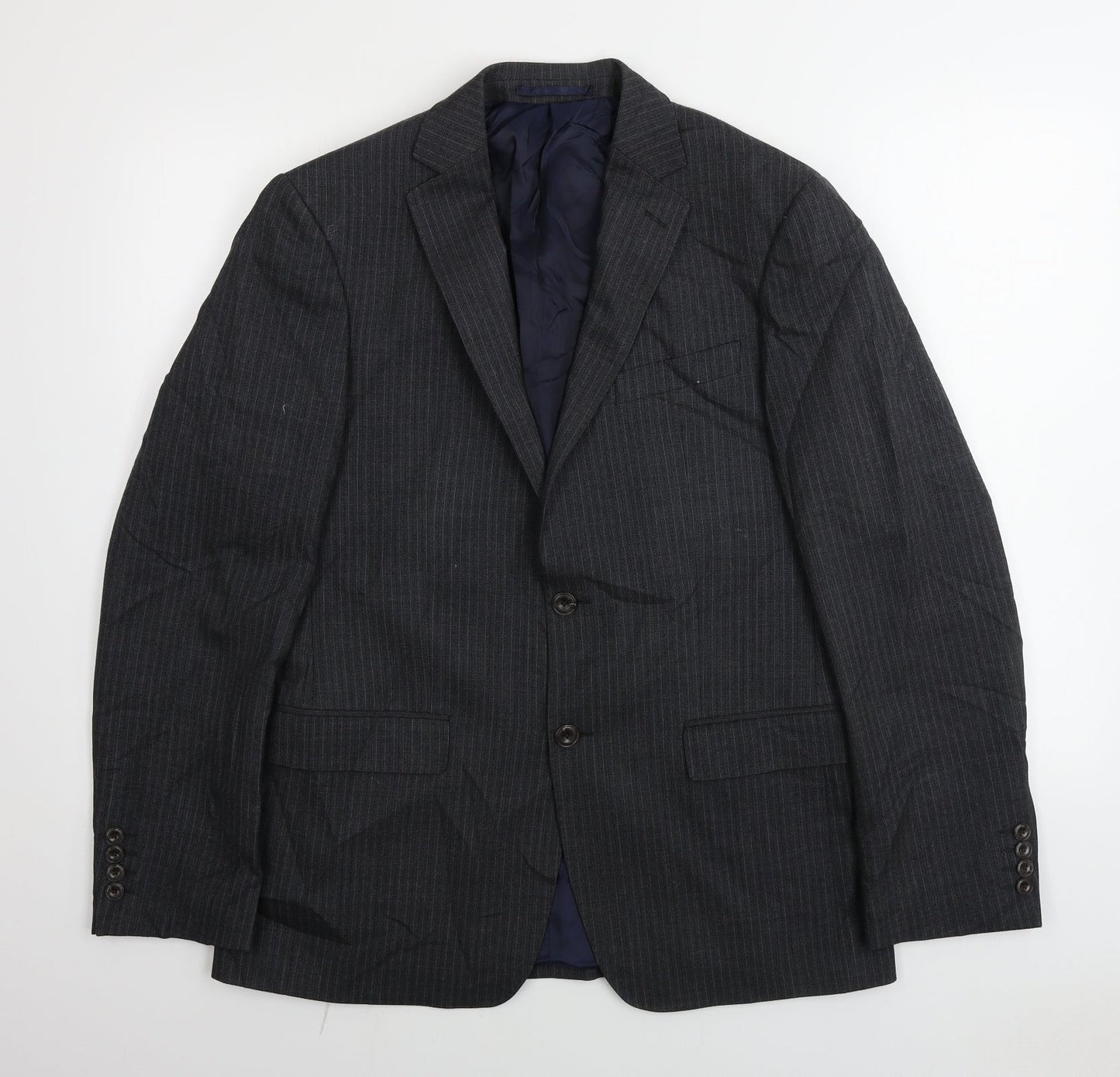 Marks and Spencer  Mens Grey Striped  Jacket Blazer Size 38