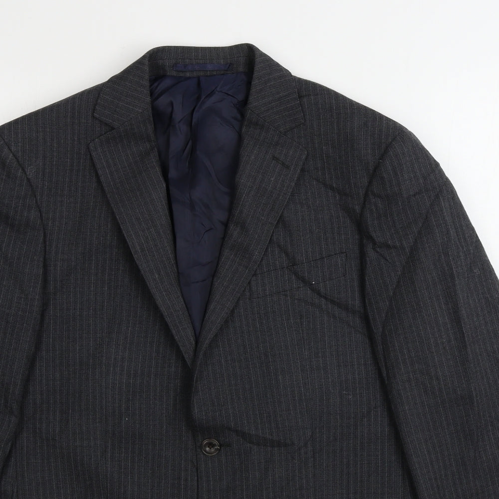 Marks and Spencer  Mens Grey Striped  Jacket Blazer Size 38