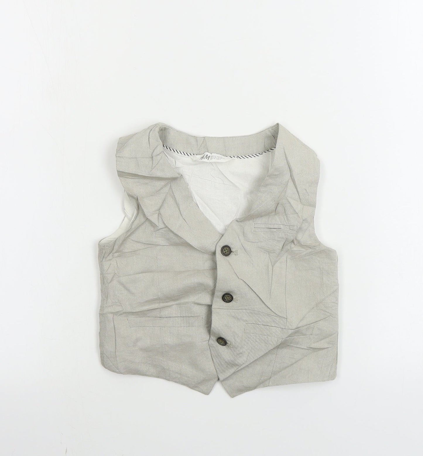 H&M  Boys Beige   Jacket Waistcoat Size 2-3 Years