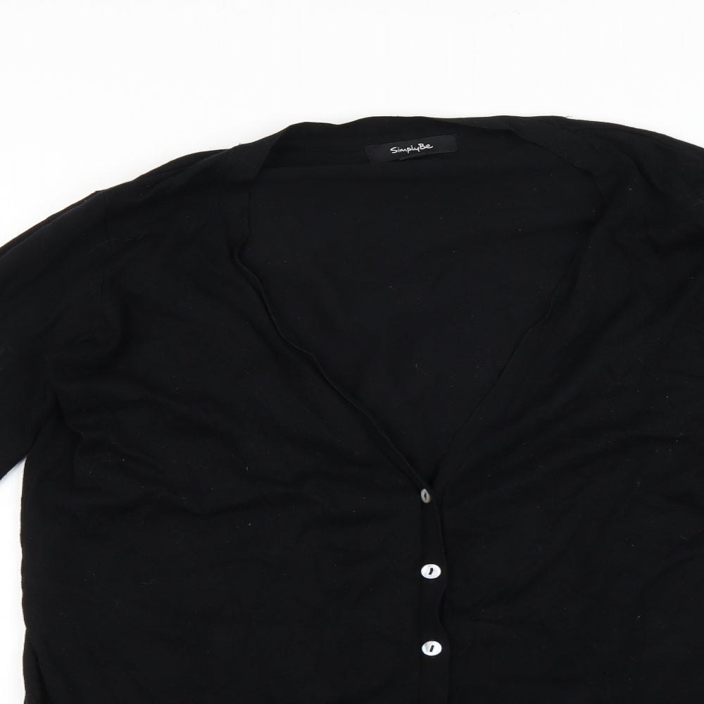 Simply Be Womens Black   Cape Jumper Size 12