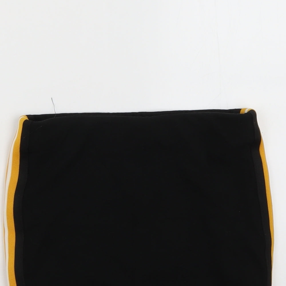 New Look Girls Black Striped  Mini Skirt Size 9 Years