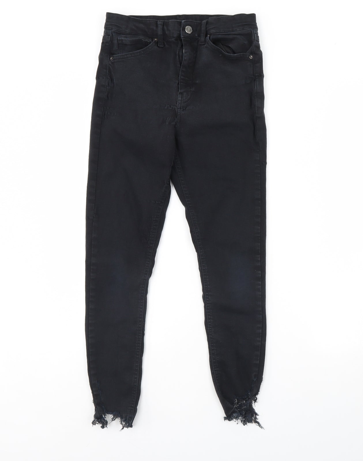 Topshop Womens Black  Denim Skinny Jeans Size 28 L28 in
