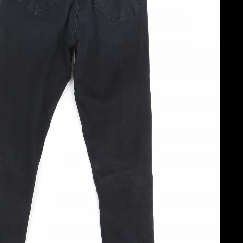 Topshop Womens Black  Denim Skinny Jeans Size 28 L28 in