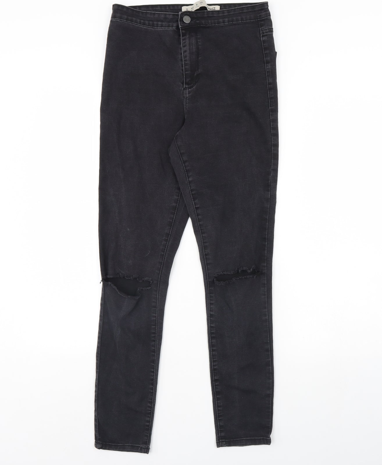 Denim & Co. Womens Black  Denim Skinny Jeans Size 12 L28 in