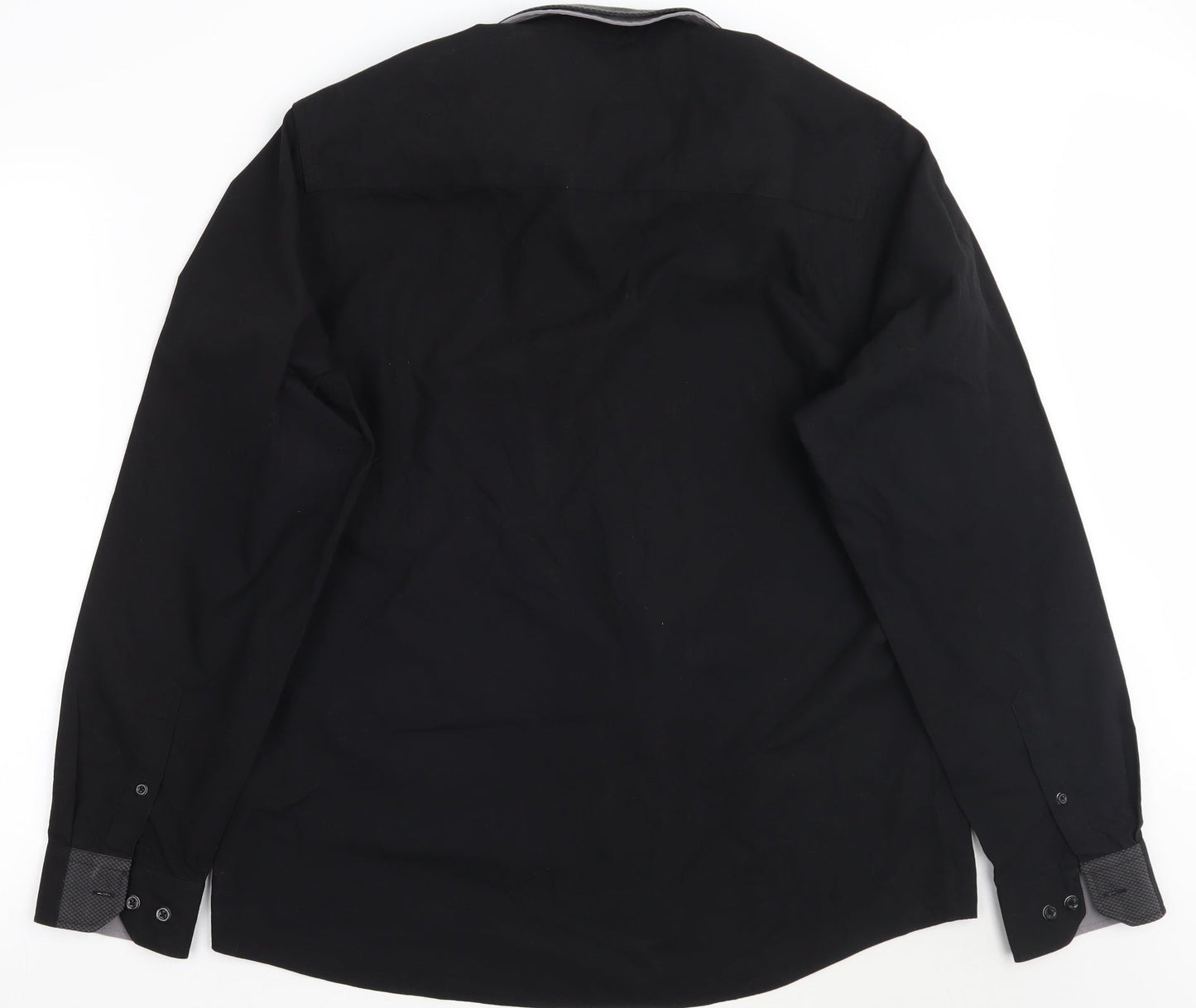 Jaccamo Mens Black    Button-Up Size XL