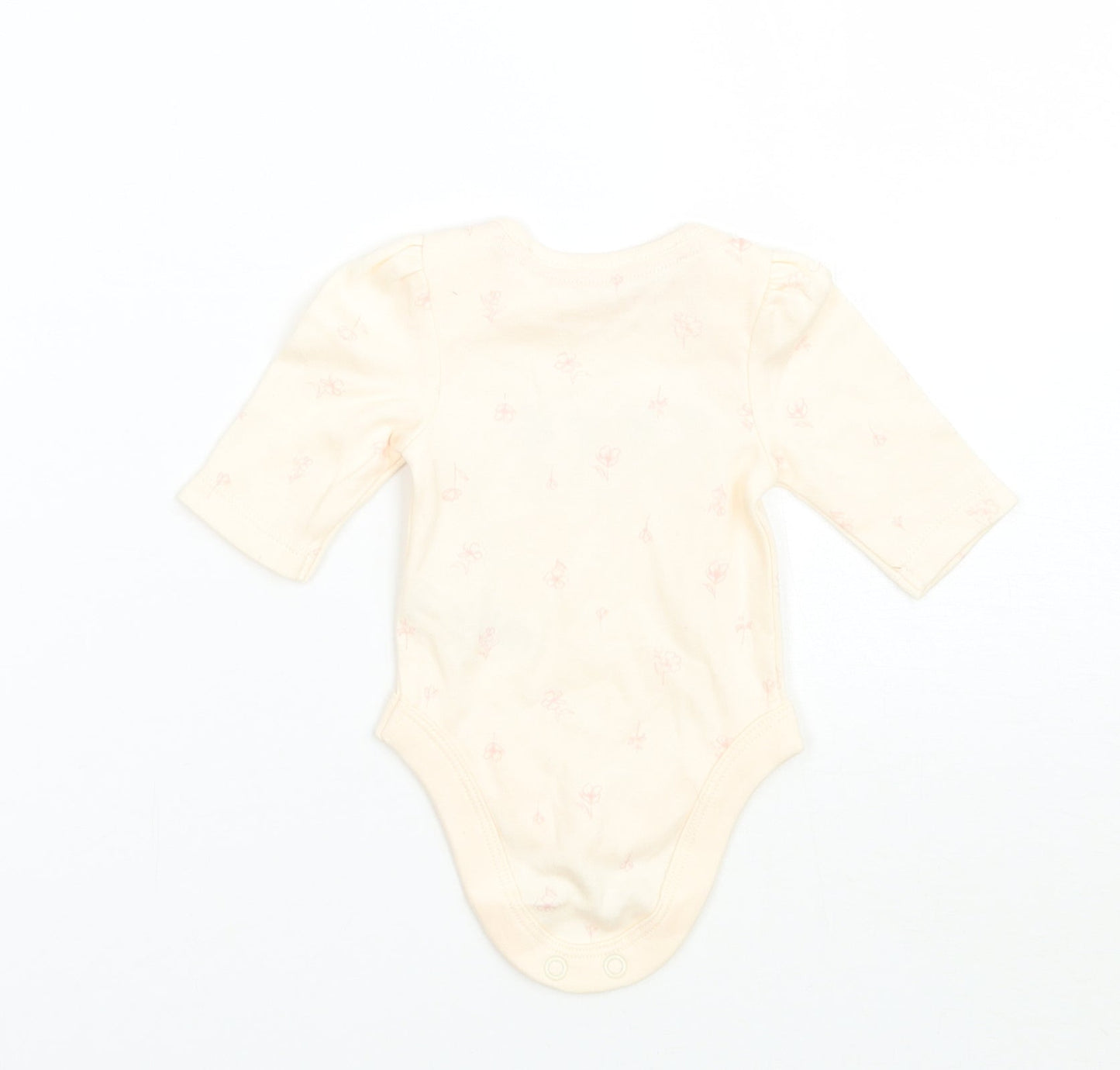 George Girls Beige Floral  Babygrow One-Piece Size Newborn  - Tiny baby