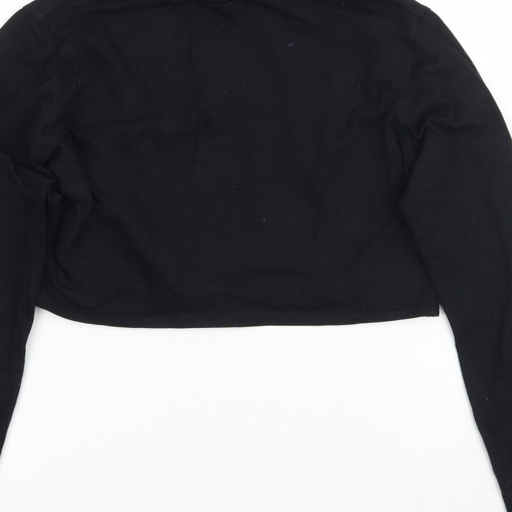 Missguided Womens Black   Cropped T-Shirt Size M
