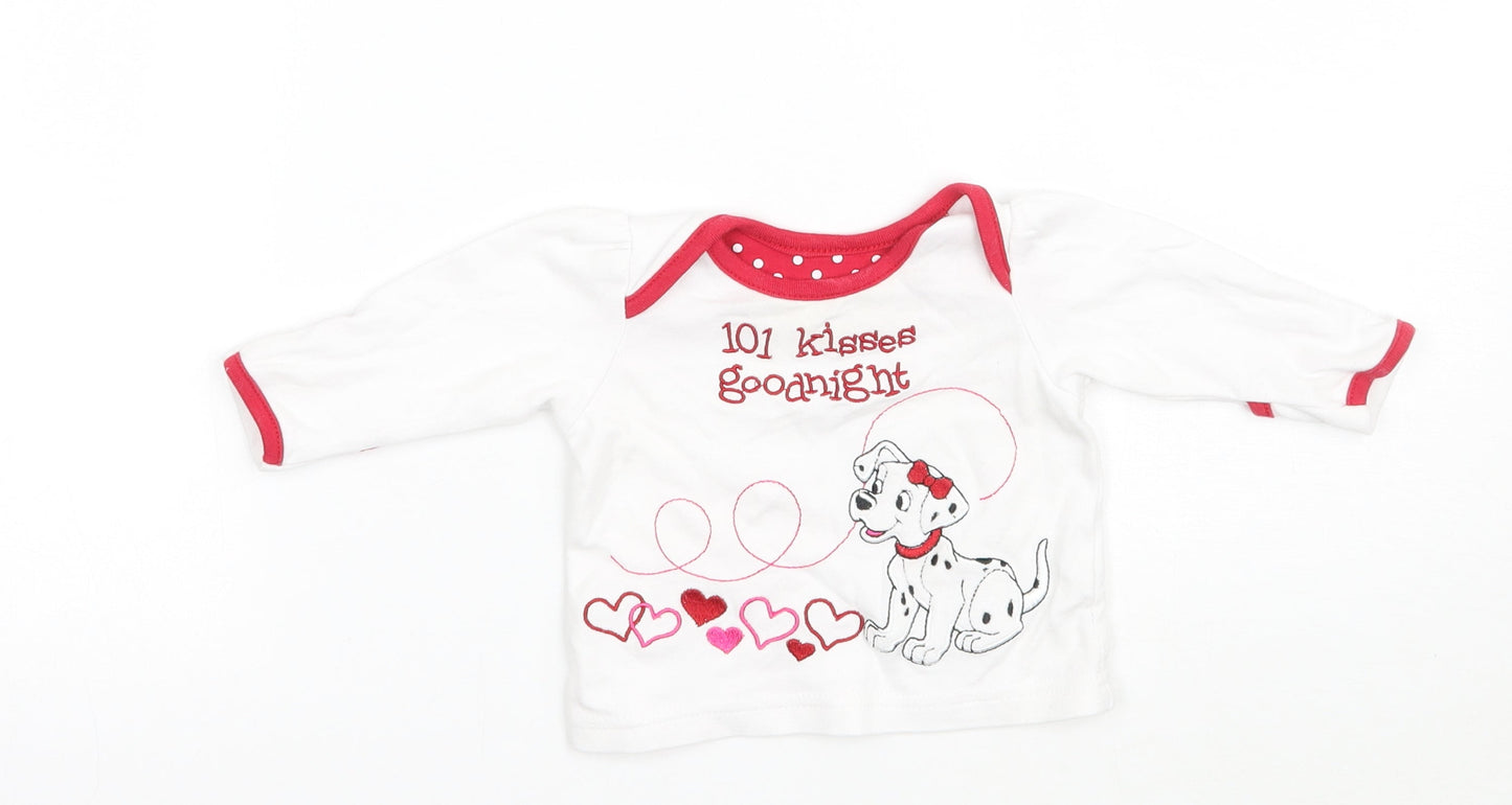George Girls White   Basic T-Shirt Size Newborn