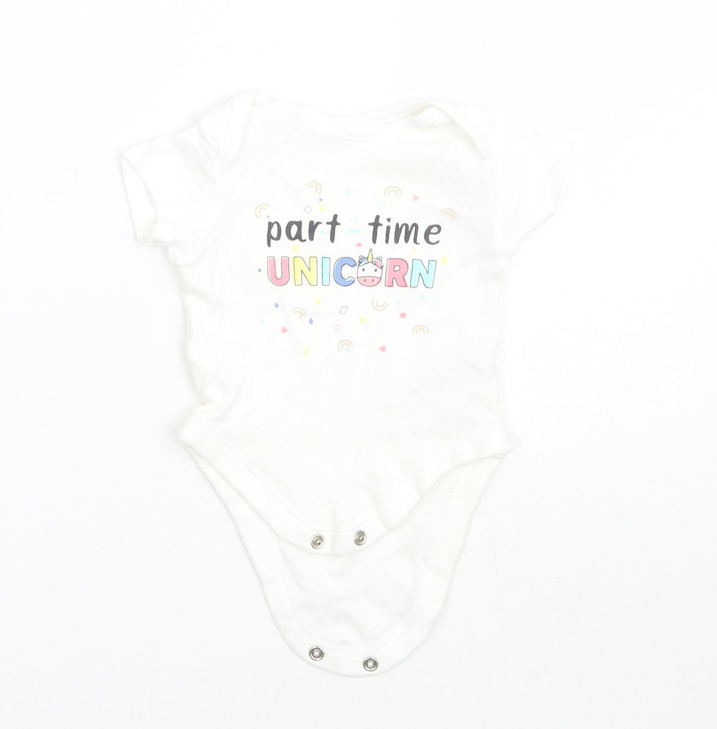 Nutmeg Girls White   Babygrow One-Piece Size Newborn