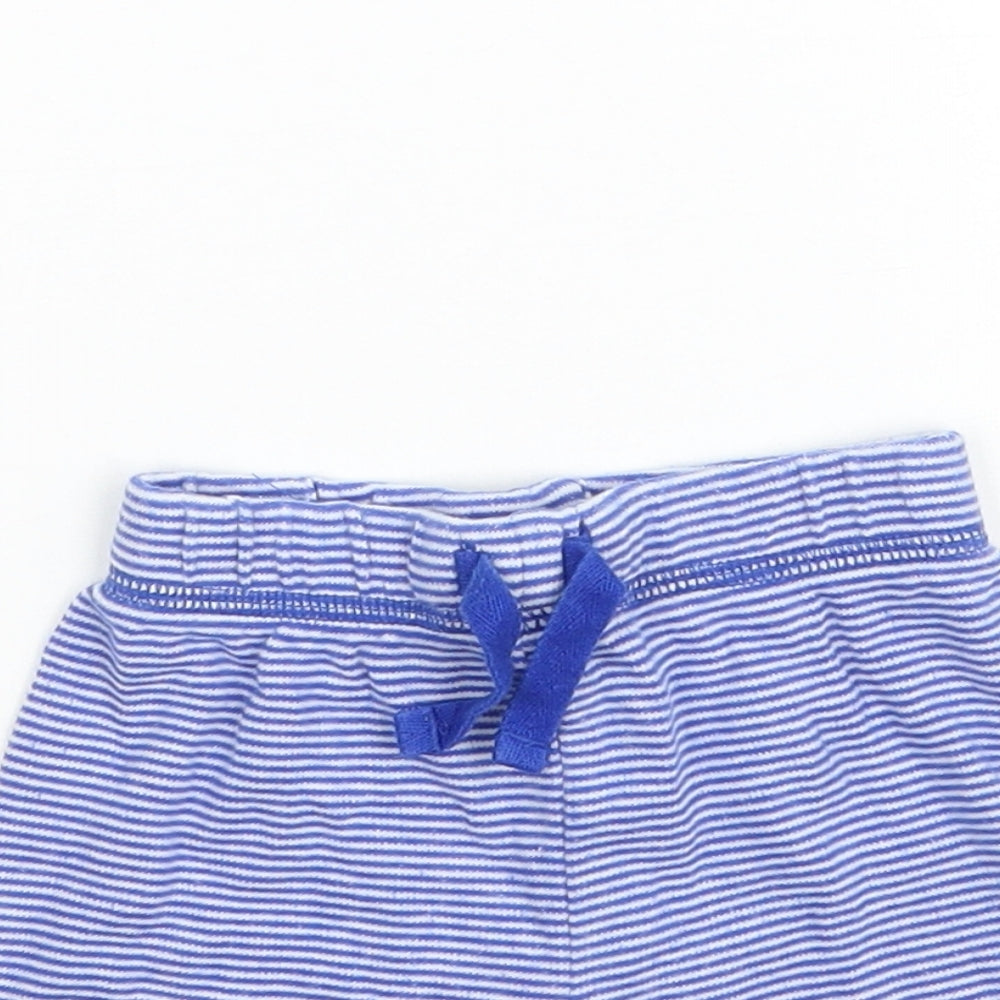 George Boys Blue Striped  Cropped Trousers Size 3-6 Months