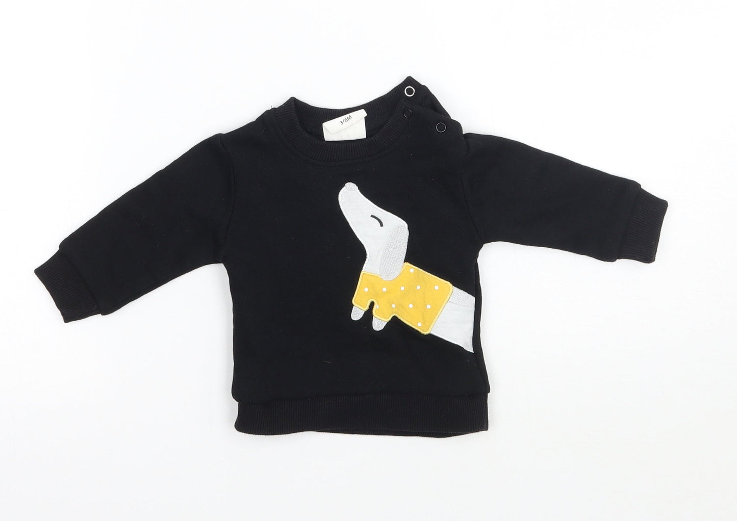 Gem look Baby Black   Pullover Jumper Size 3-6 Months