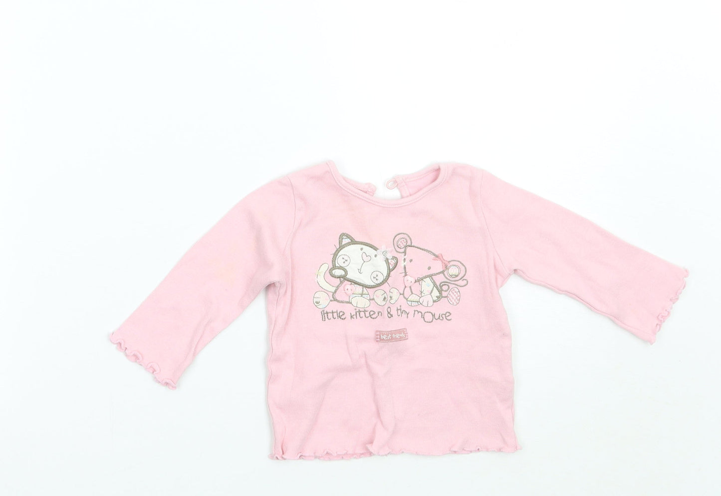 Matalan Girls Pink   Basic T-Shirt Size 3-6 Months