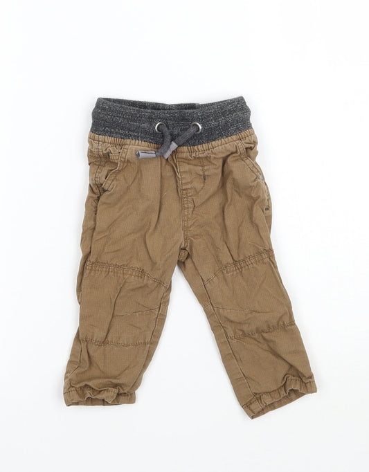 Matalan Boys Brown   Cargo Trousers Size 3-6 Months