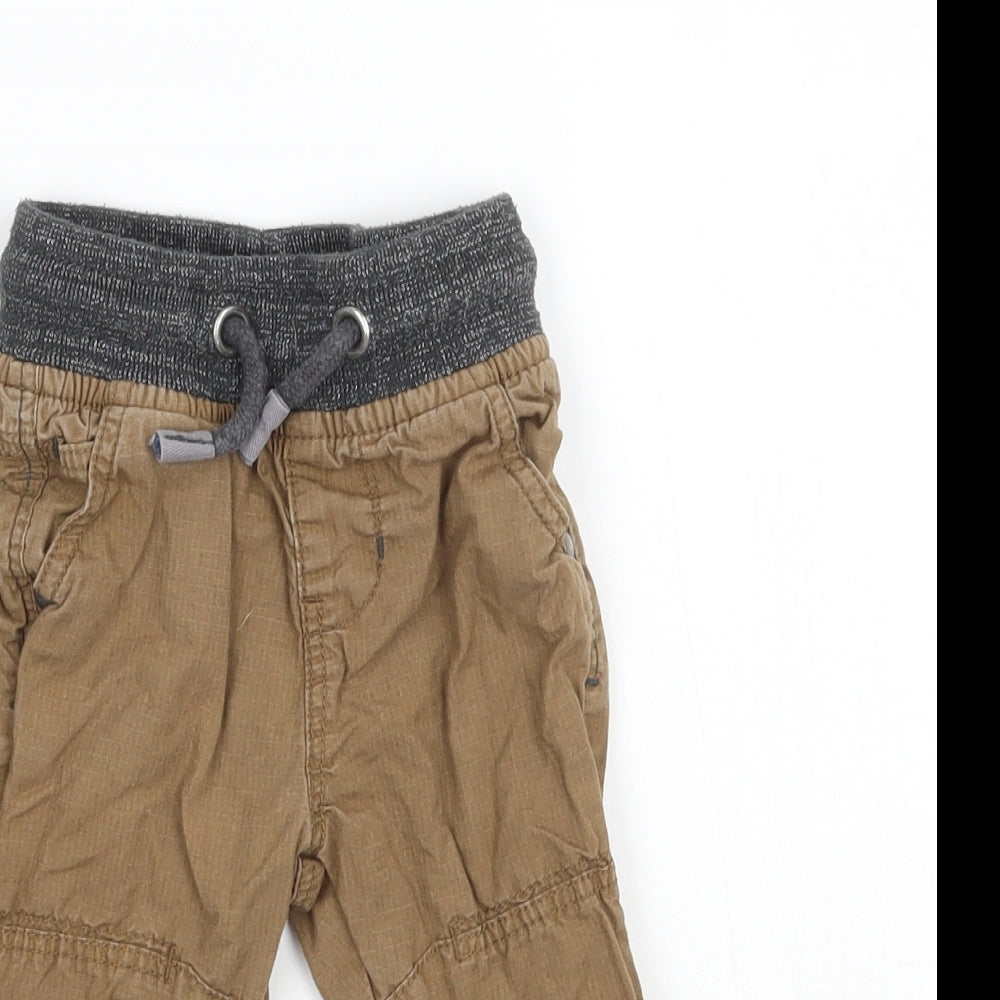 Matalan Boys Brown   Cargo Trousers Size 3-6 Months