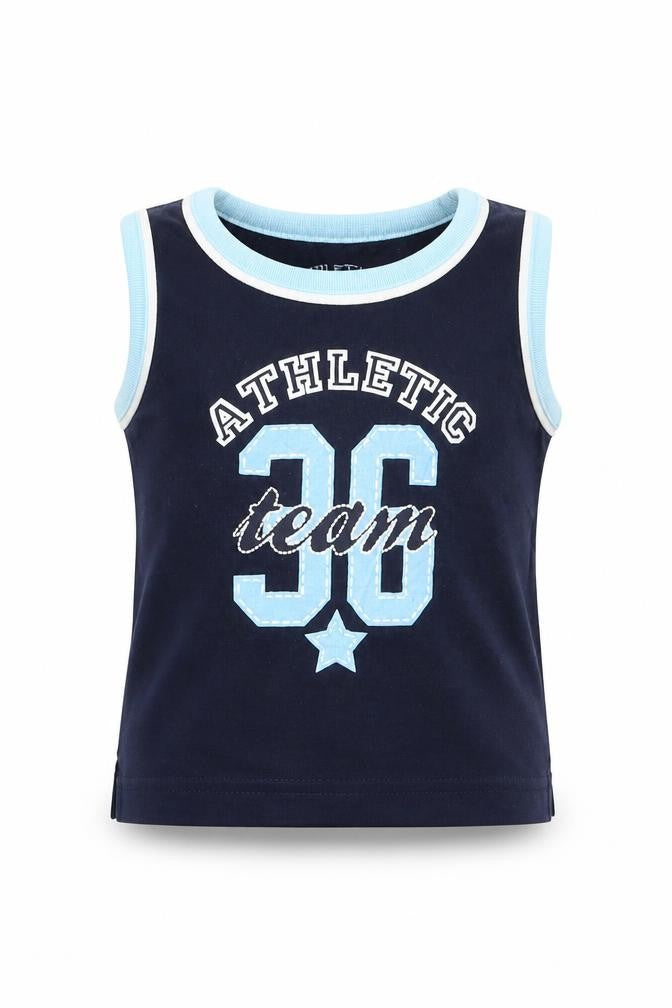 Matalan Boys Blue   Basic Tank Size 3-6 Months