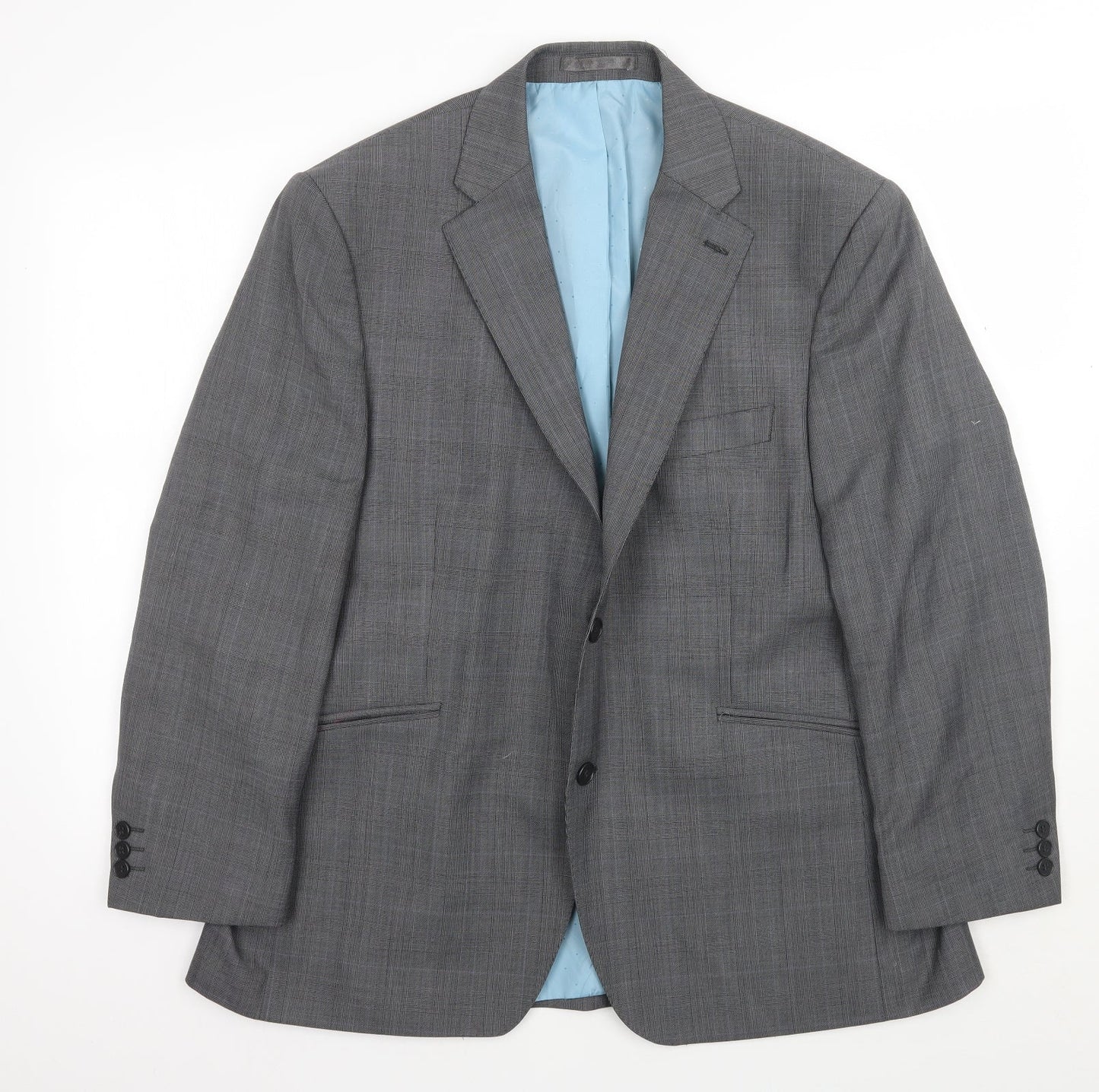 Marks and Spencer Mens Grey Check  Jacket Suit Jacket Size 42